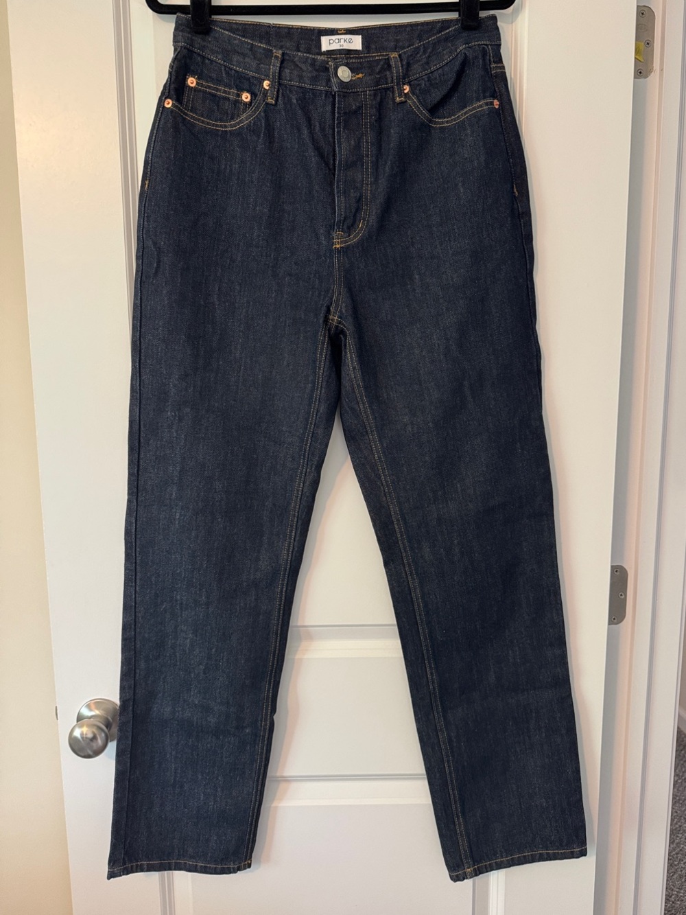 Parke 90's Straight Jeans in Dark Wash SZ 30 NWOT